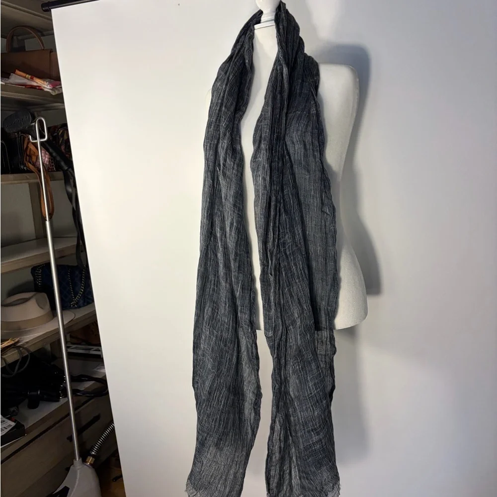 Brunello Cucinelli Charcoal Textured Scarf